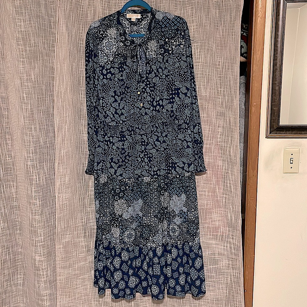 Michael Kors Long Dress 52’’ length; beautiful blue colors